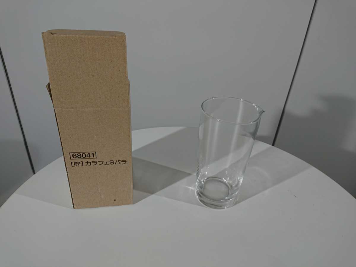 【未使用品】カラフェSバラ ガラス製水差し 花瓶 68041 【中古】