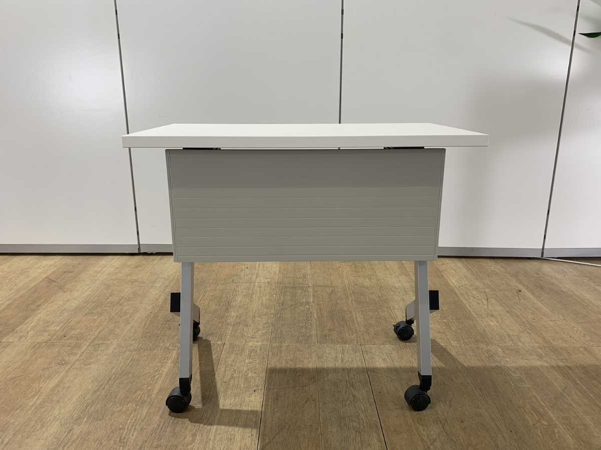 中古|ウチダ テーブル 作業台 受付 セミナー 1人 折りたたみ キャスター