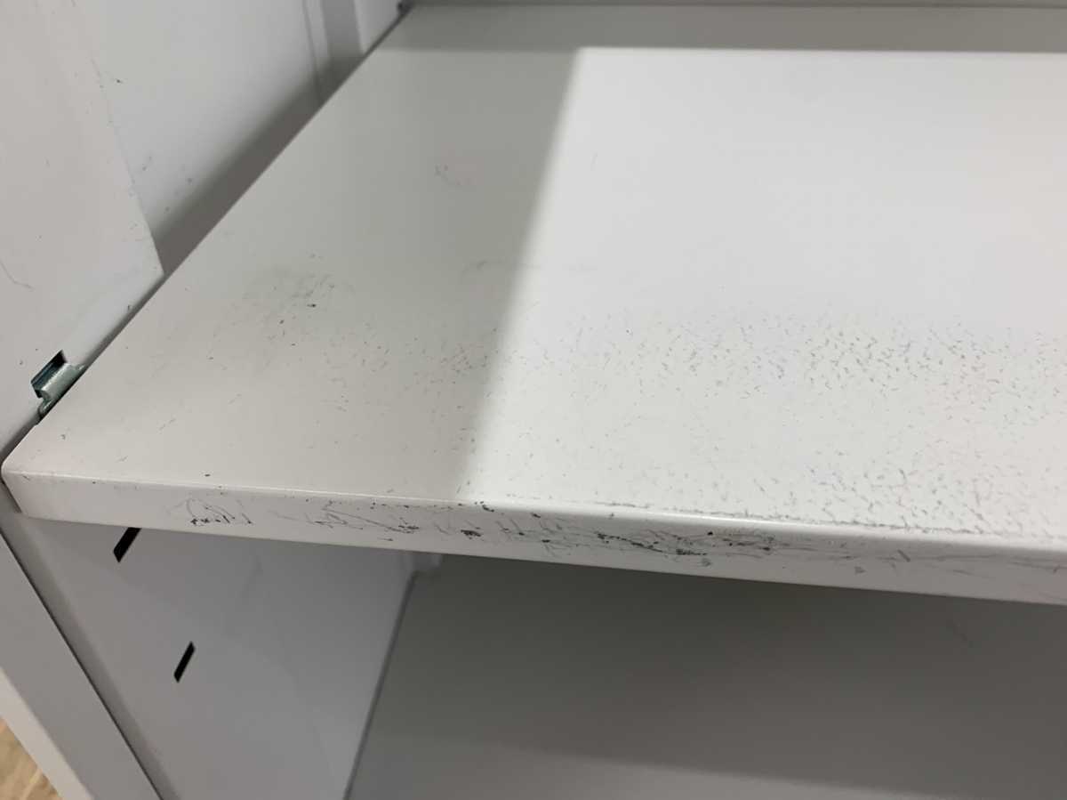 中古|ウチダ オープンワゴン オープン書庫 システムワゴン デスク下 棚 扉なし ローキャビネット 白