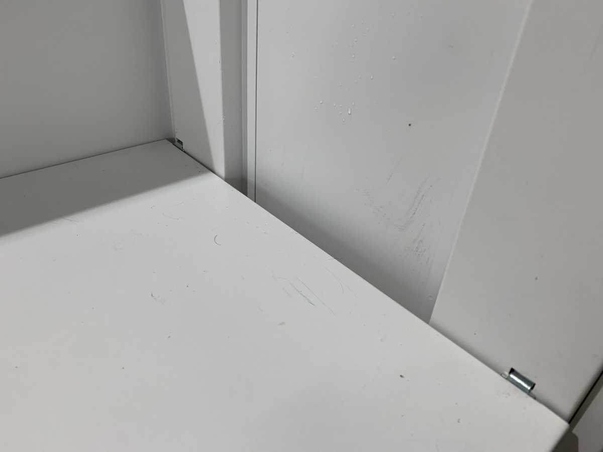 中古|ウチダ オープンワゴン オープン書庫 システムワゴン デスク下 棚 扉なし ローキャビネット 白
