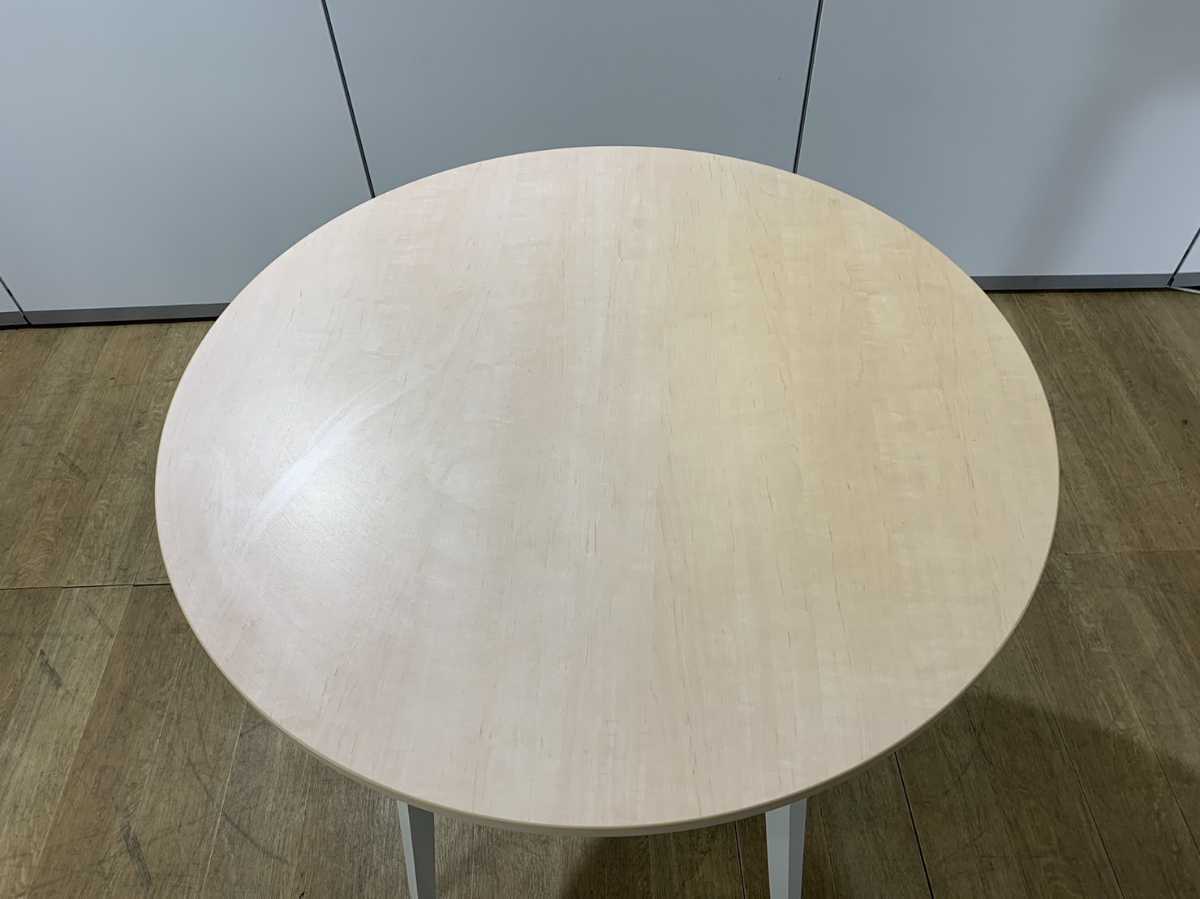 中古|ウチダ 会議テーブル 丸型 円形 ハイテーブル ダイニング カフェ W900mm D900mm H950mm