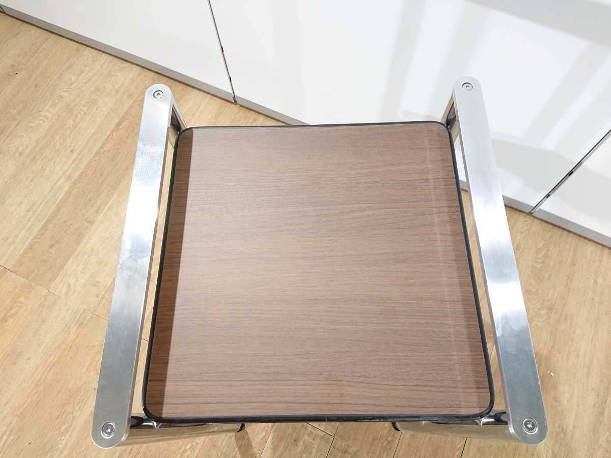【中古】オカムラ インターレイス テレフォンスタンド電話台 サービステーブル ネオウッドダーク