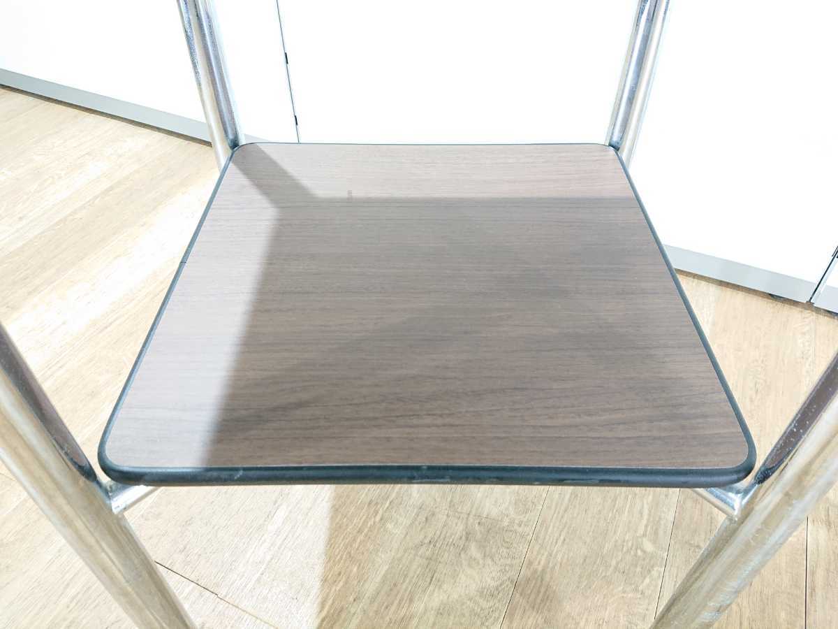 【中古】オカムラ インターレイス テレフォンスタンド電話台 サービステーブル ネオウッドダーク