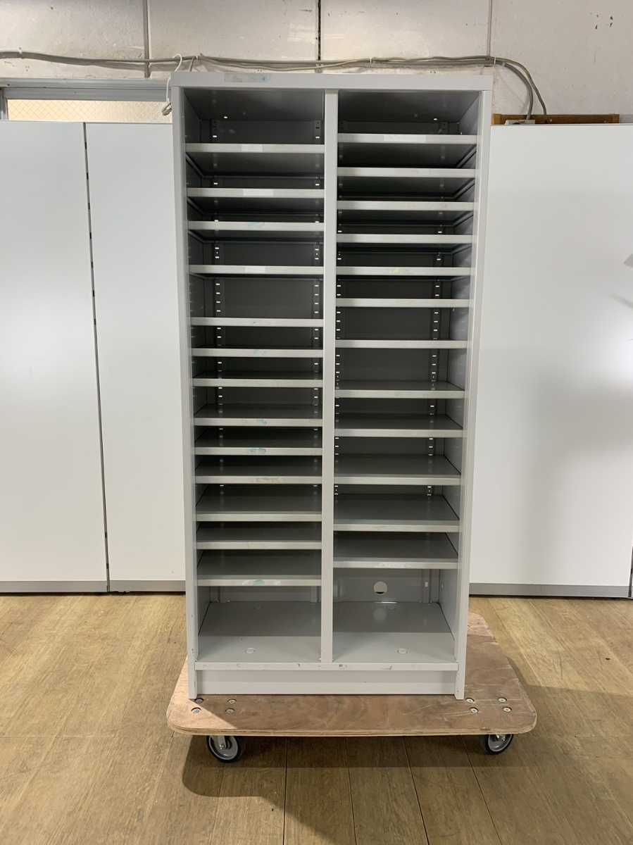 中古|コクヨ オープン書庫 2列 書類 A4 棚 陳列 保管庫 チラシ キャビネット W690 D350 H1459