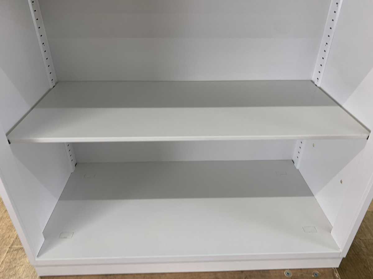 中古｜コクヨ オープン書庫 スチール 書庫 保管庫 キャビネット 3段 ホワイト W900mm D450mm H1030mm
