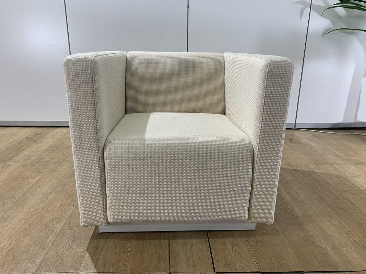 中古｜ADAL 待合室 ソファ 応接ソファー ロビー 1人用 シングルソファ ベージュ