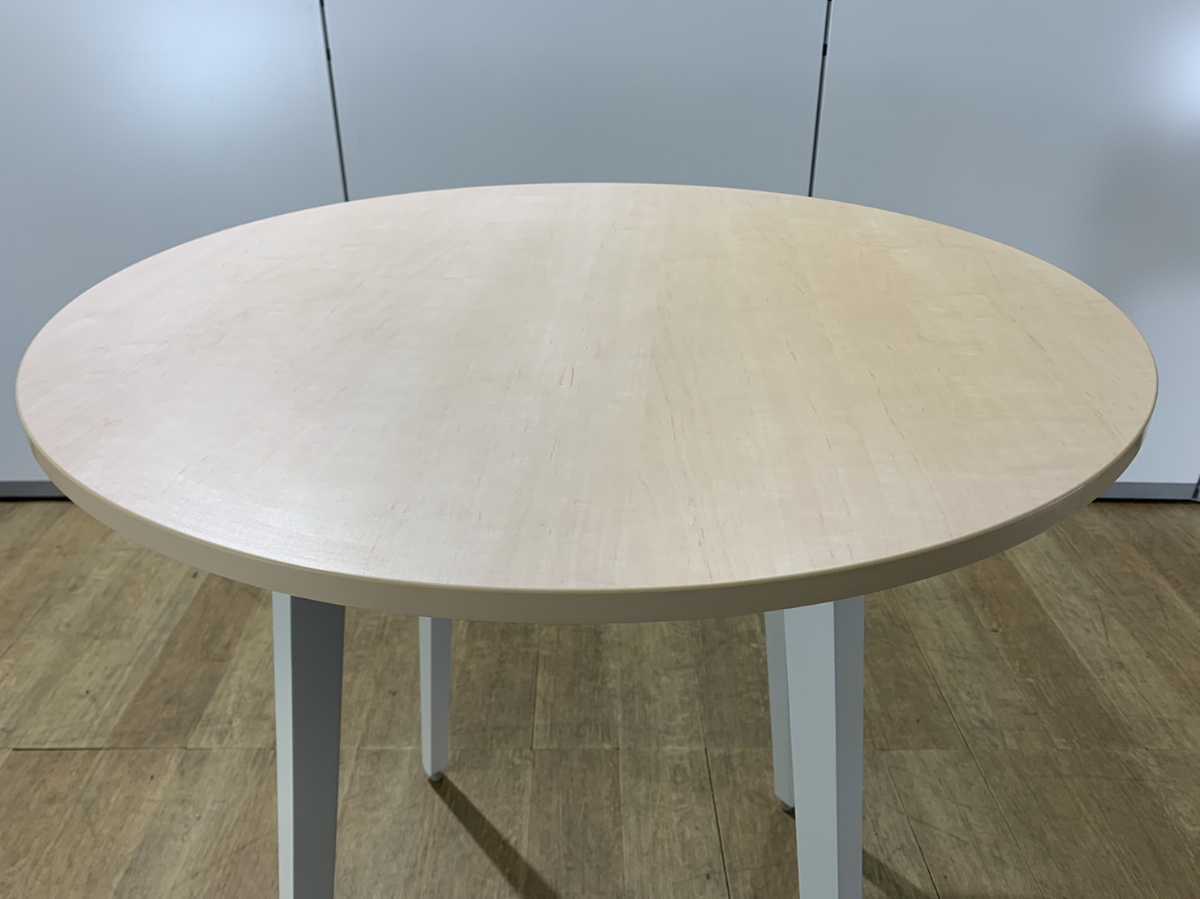 中古｜ウチダ 会議テーブル 丸型 円形 ハイテーブル ダイニング カフェ W900mm D900mm H950mm