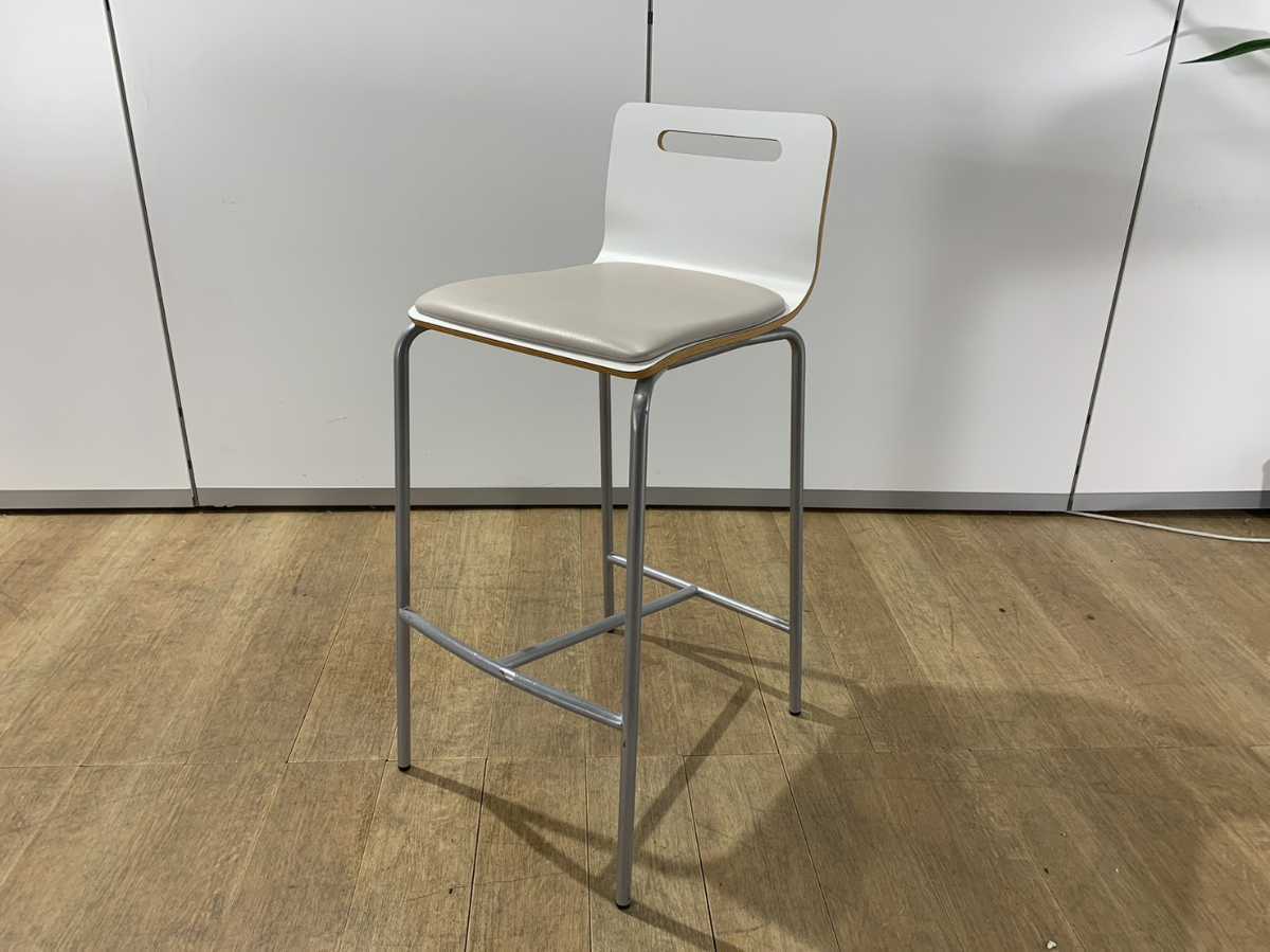 中古｜おしゃれカフェ カウンター ハイチェア ダイニングチェア ホテル カウンターチェア 白 パブリック